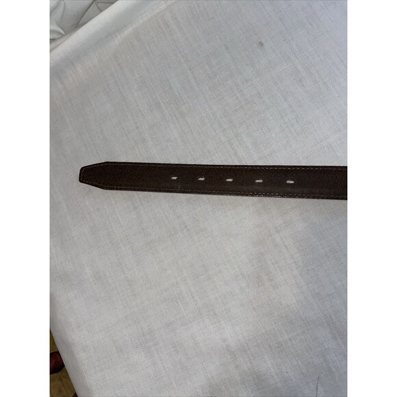 Danbury Club Dress Belt Women’s Size 32” Brown Leather Gator Motif Buckle NWT - Picture 12 of 12
